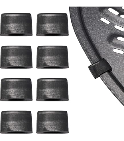 ZuKaYeHome Piezas De Repuesto Para Freidora De Aire, 4 Piezas De Parachoques De Silicona Prémium Para Chefman, Gowise, Power XL, Dash, Emeril, Lagasse Y Otras Bandejas Redondas De 3.7 Cuartos De Galón