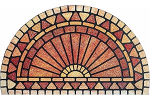 ubdyo Welcome in Style Front Door Mat - Low Pile Front Door Mat Outside Entrance - Muddy Dirt Trapping Welcome Matt Outdoor - Rubber Backing Anti Slip Indoor Doormat Entrance, 30" x 17"