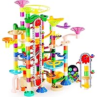 JOYIN 236Pcs Glowing Marble Run with Motorized Elevator- Construction Building Blocks Toys with 30 Glow in The Dark Plastic M