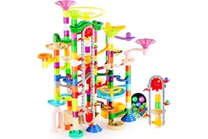JOYIN 236Pcs Glowing Marble Run with Motorized Elevator- Construction Building Blocks Toys with 30 Glow in The Dark Plastic Marbles, STEM Toy for Boys and Girls Gift for Christmas