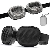 Fismool Eye Mask for Sleeping - 100% Blacking Sleep Mask for Men Women, Sleeping Mask with Adjustable Night Blindfold Flight, Travel, Nap, Black