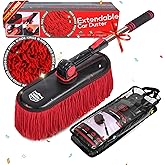 Car Duster-Stocking Stuffers Gifts for Men Women-Wax Cotton Hair, Scratch-Free Travel-Friendly Auto Cleaner, Truck, SUV, RV & Motorcycle - Extendable Handle, No Lint,Beach Travel Essentials