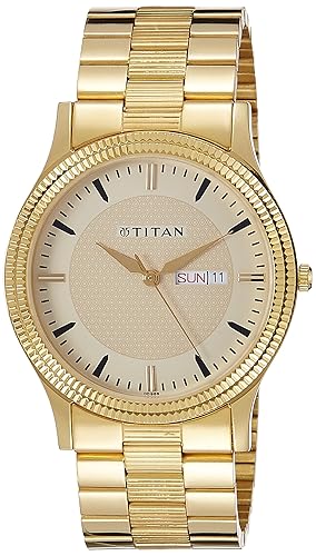 Analog Gold Dial Mens Watch-NK1650YM04