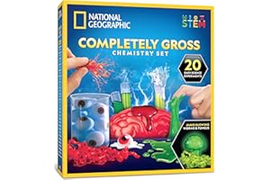 National Geographic Gross Chemistry Set - 20 Gross Science Experiments for Kids, Dissect a Brain, Burst Blood Cells, and More