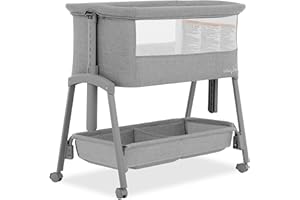 Dream On Me Calypso Portable Bassinet with Wheels in Grey