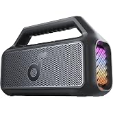 Soundcore Boom 2 by Anker, 80W Outdoor Bluetooth Speaker, 24H Playtime | IPX7 Waterproof, BassUp 2.0, Floatable, RGB lights, USB-C, Custom EQ via soundcore App, Portable for Camping and Beach