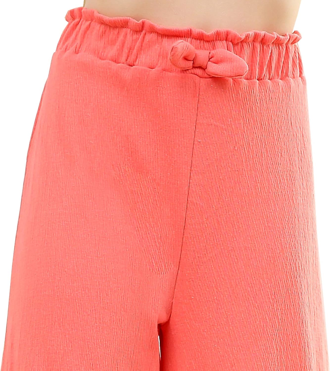 V.&GRIN Girls Wide-Leg Pants, Pull-On Tie-Waist Stretchy Lounge Pants for Girls 8-16 Years: Clothing