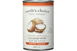 Earth's Choice - Organic Coconut Milk (17% Fat), Guar Gum Free, Gluten Free, Dairy Free, Lactose Free, Kosher, 400ml Single C