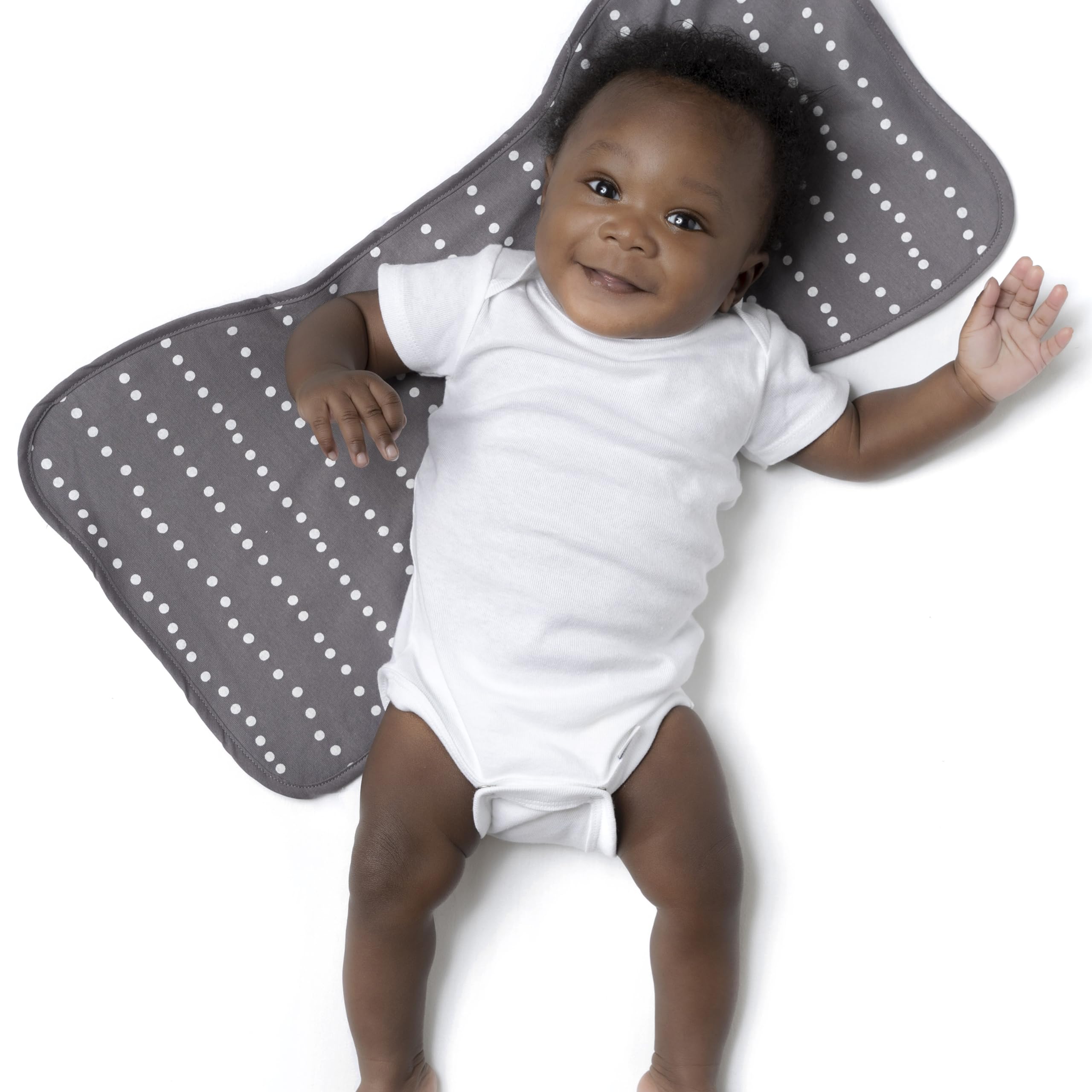 Gerber Baby Unisex Burp Cloths 5-Pack, Tan Grey, Size 10.5
