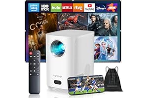 [Electric Focus]Projector with WiFi and Bluetooth, Native 1080P 15,000 Lumens 4K Supported, Agreago Outdoor Movie Projector for Home Theater UP to 300", for iOS/Android/Laptop/TV Stick/HDMI/USB
