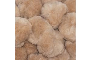 ART COVE 1.5 inch Beige Craft Pom Poms 50 Pieces