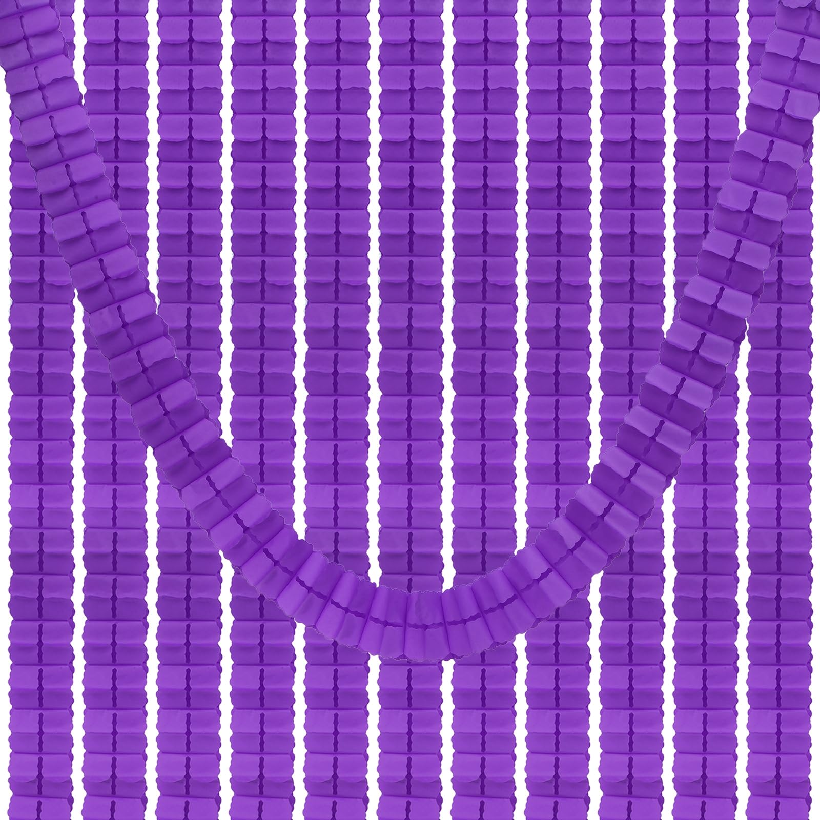 PATIKIL 9.8ft Four-Leaf Garland, 12 Pack Tissue Paper Hanging Flower Garland Reusable Streamers for Party Wedding Backdrop Decorations, Dark Purple