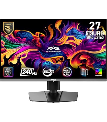 MSI MAG 272UP 27インチ4k oled 240hz Amazon.com: msi MAG 271QPX QD-OLED E2 27-inch 2K Gaming Monitor