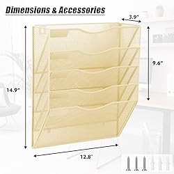 EASEPRES 5 Pocket Mesh Hanging Wall File