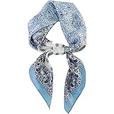 FEIBOON 100% Pure Mulberry Silk Scarfs 26"x26" Square Scarf Women Neckerchief Headscarf hair scarf bandana Gift Packed