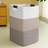 SIXDOVE Laundry Hamper 96L Extra Large Laundry Basket, Woven Blanket Basket, Cotton Woven Storage Hamper with Handles for Living Room, Large Baskets for Pillows, Blankets, Clothes-Gradient Yellow