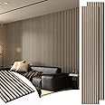 Art3d 2-Pack 108" x 12" Acoustic Wood Panels for Wall, Soundproof Wood Slat Panel for Wall and Ceiling, 3D Fluted Sound Absorbing Paneling for Interior Wall Decor, Living Room, Bedroom - Oak