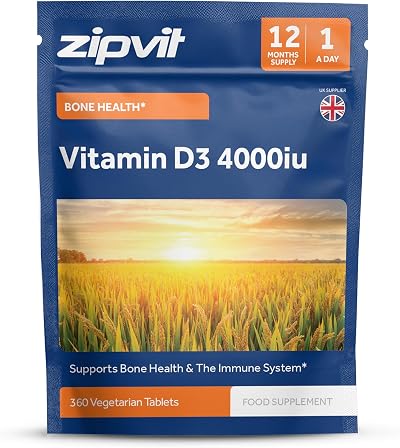 Zipvit Vitamin D3 4000 IU 360 Tablets Vegetarian 12 Months Supply