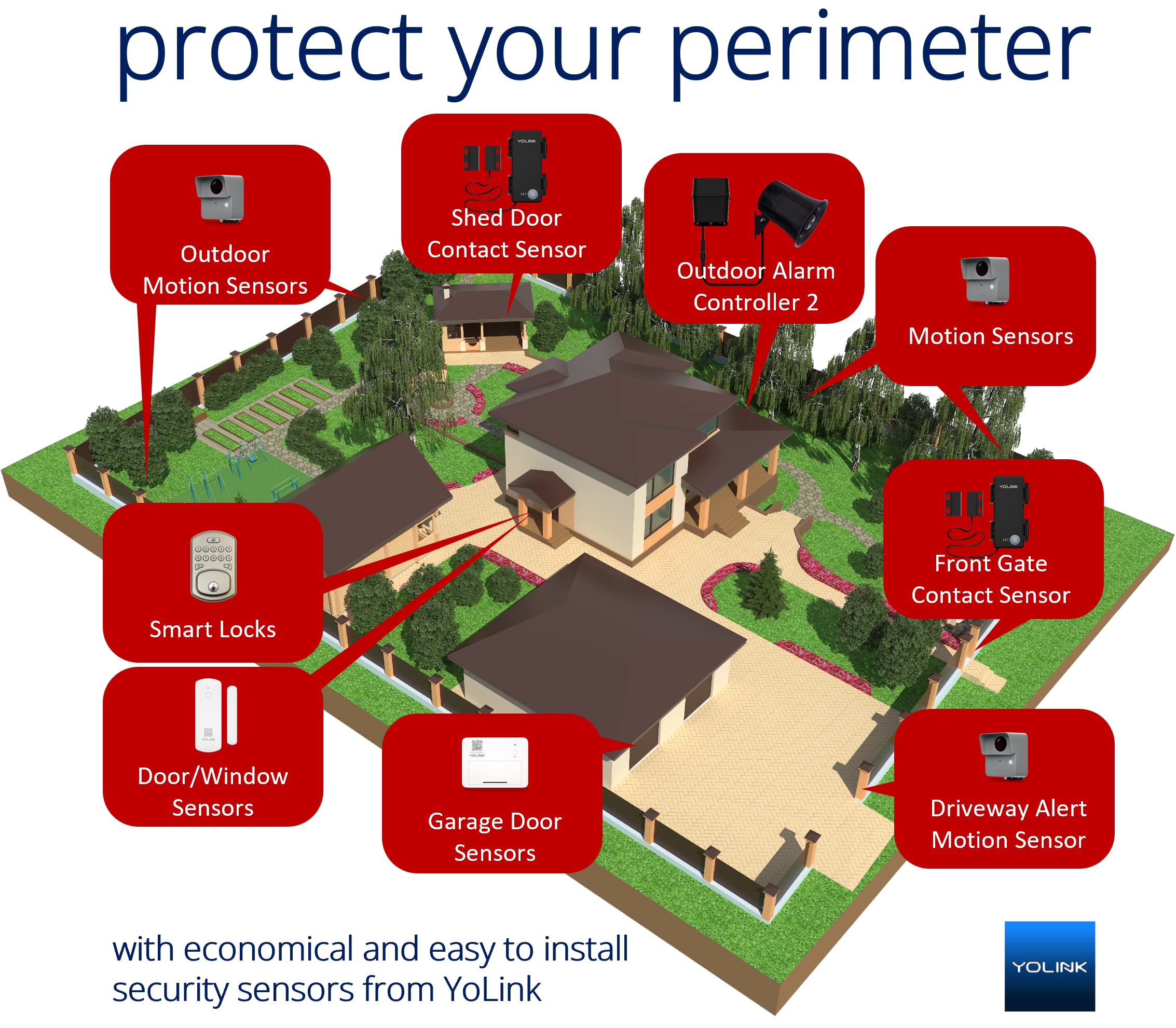 Smart Siren Alarm, Wireless Home Security Alarm with 110 dB Loud Audible Alerts, Remote Control, Compatible with Alexa, Google, Home Assistant, IFTTT - Hub Required