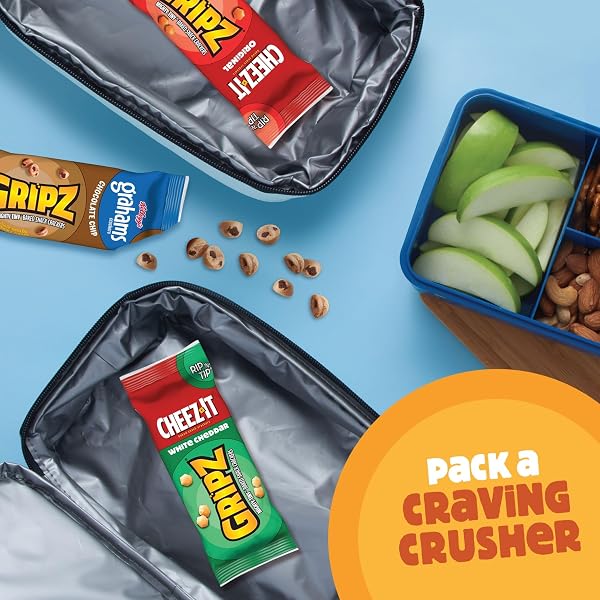 GRIPZ MINI BAKED SNACK CRACKERS, SWEET AND SALTY SNACKS, VARIETY PACK, 11OZ BOX (12 POUCHES)