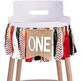 Christmas High Chair Banner for 1st Birthday - Red and Green One High Chair Banner, 1st Birthday Decoration for Boys Girls, Christmas Birthday Party Decorations,Merry Christmas Banner Photo Props