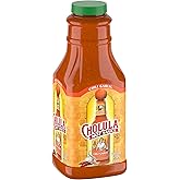 Cholula Chili Garlic Hot Sauce, 64 fl oz - One 64 Fluid Ounce Bulk Container of Chili Garlic Hot Sauce with Mexican Peppers, Garlic and Signature Spices, Perfect for Eggs, Wings, Fries and Popcorn