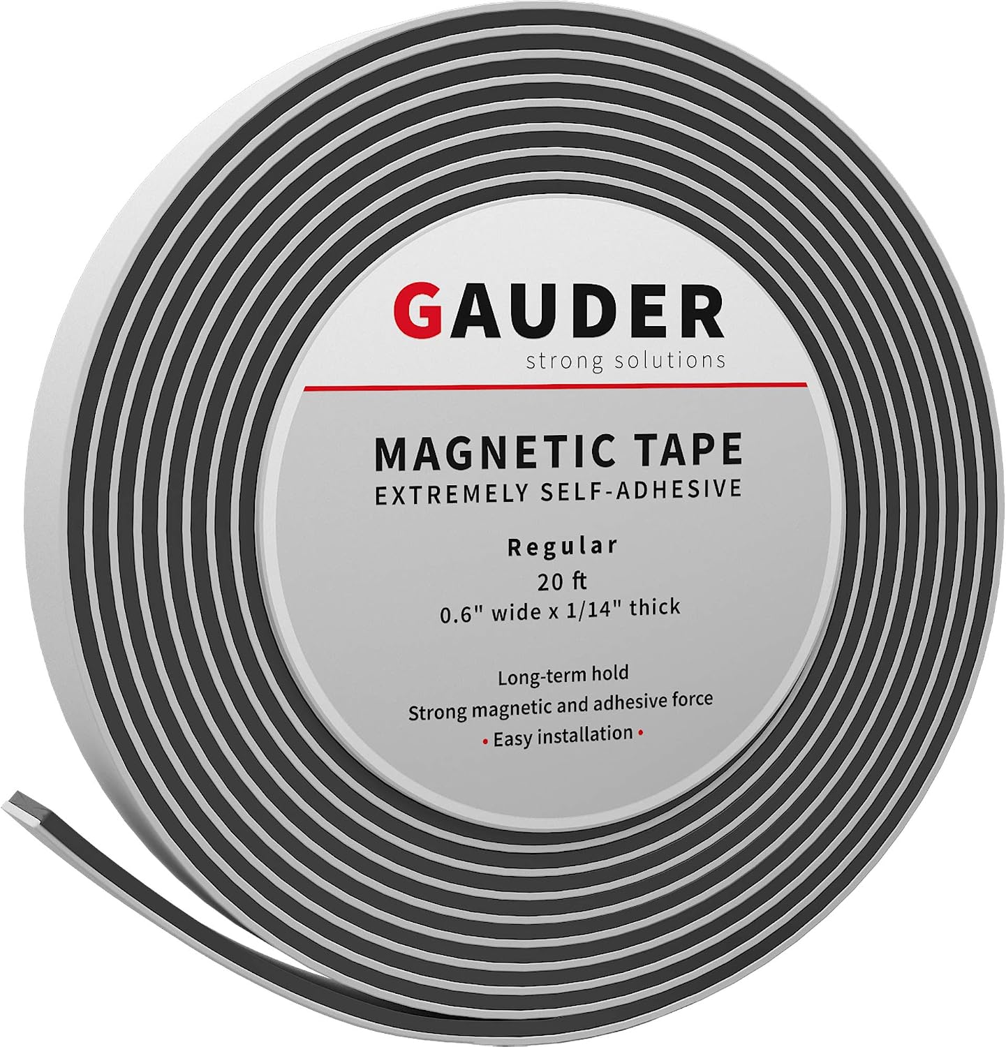 GAUDER Self-Adhesive Magnetic Tape Strong, Foam Adhesive Magnetic Strips for Uneven Surfaces