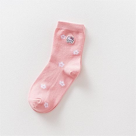 Amazon Co Jp 女性用靴下 春の漫画刺繍の女性の靴下ピンクの薄いかわいい韓国のスタイル原宿kawaiiの靴下 Color 4 Size Eur 35 40 スポーツ アウトドア