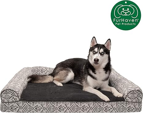 Amazon Com Furhaven Pet Dog Bed Orthopedic Plush Kilim