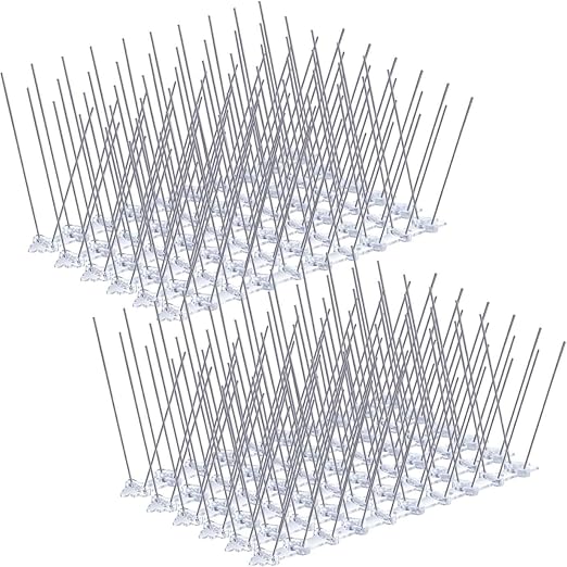 Bird Spikes for Pigeon and Small Birds,Stainless Steel Bird Deterrent