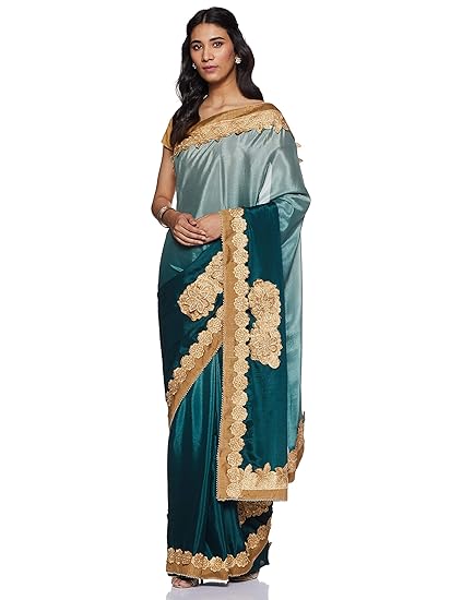 Womanista Satin Saree with Blouse Piece