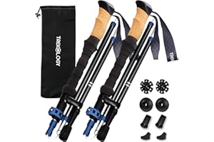 TREKOLOGY Hiking Poles Collapsible - Lightweight Walking Poles for Seniors, Women & Men, Trekking Poles Collapsible with Cork