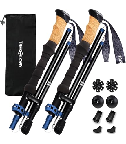 Amazon.com : Atlas Snowshoes Trail Walking 2 Piece Poles, Black