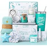 Briney Valentines Day Gifts for Women, Spa & Personal Care Package, Bath and Body Basket Set, Unique Relaxing Ocean Themed Present for Mom Wife Sister Best Friend