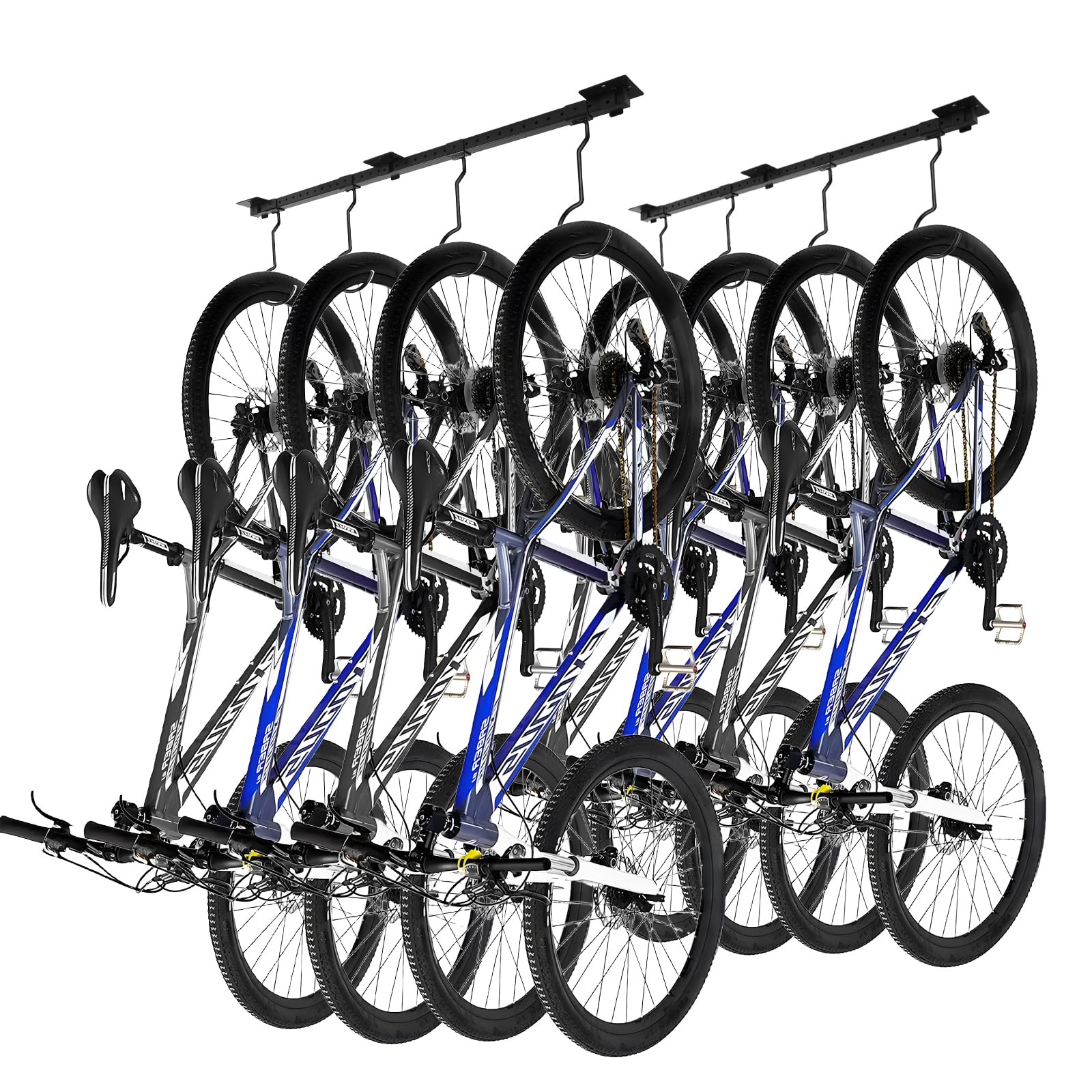 Photo 1 of Kryonix Bike Hangers for Garage Bike Storage Rack Ceiling Mount Indoor Metal Bike Rack Hanger Garage Home Storage 8 Adjustable Bike Hooks for 4 to 8 Bicycles, Holds Up to 400lbs