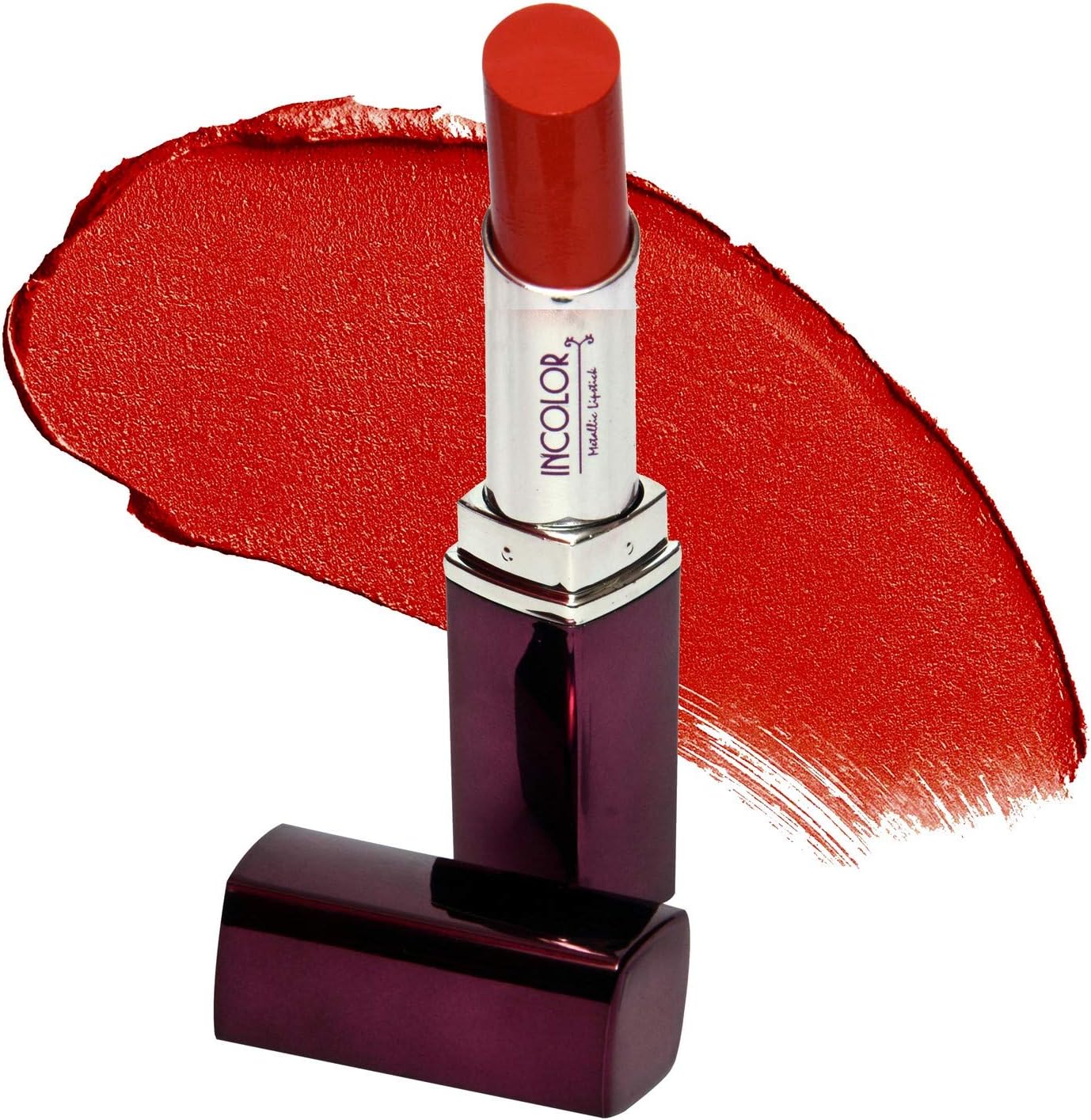 Incolor Metallic Lipstick, N8, 3.7G, Red