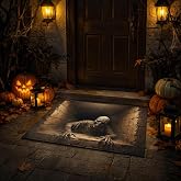 Whoixdsor Halloween 3D Optical Illusion Rugs- Novelty Ghost Skeleton, Funny Halloween Non-Slip Floor Mat with Depth Pattern Theme for Home Parties Decor, 3D Rug-D, 36x24 inch