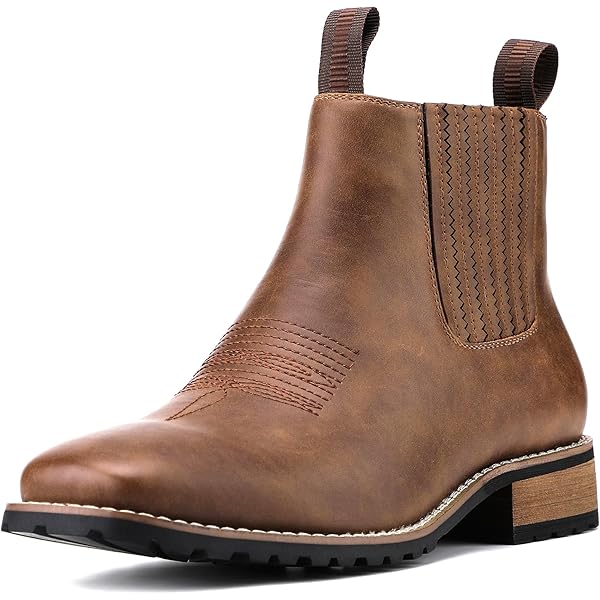 Amazon.com | J's.o.l.e Cowboy Boots for Men Western Square Toe