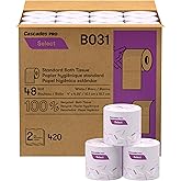 Cascades PRO Select Bath Tissue – Soft, Durable 2-Ply Toilet Paper Rolls – Fits Universal Dispensers – Individually Wrapped, 