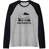 PUBG Erangel Landmark Georgopol Logo Raglan Baseball Tee