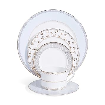 Mikasa Blaire Bone China 5-Piece Place Setting, Service for 1, White/Assorted