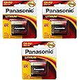 3x Panasonic CR-P2 6V Photo Lith Battery Replace CRP2, CRP2P, CRP2S, CR-P2, CR-P2S, DL223A, DLCRP2, EL223AP, K223LA, K223LA-1, PC223, PC223A