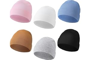 Newcotte 6 Pcs Preemie Baby Hats Cotton Preemie Caps Warm Newborn Beanie Premature Hat for Nicu Premature Boy Girl
