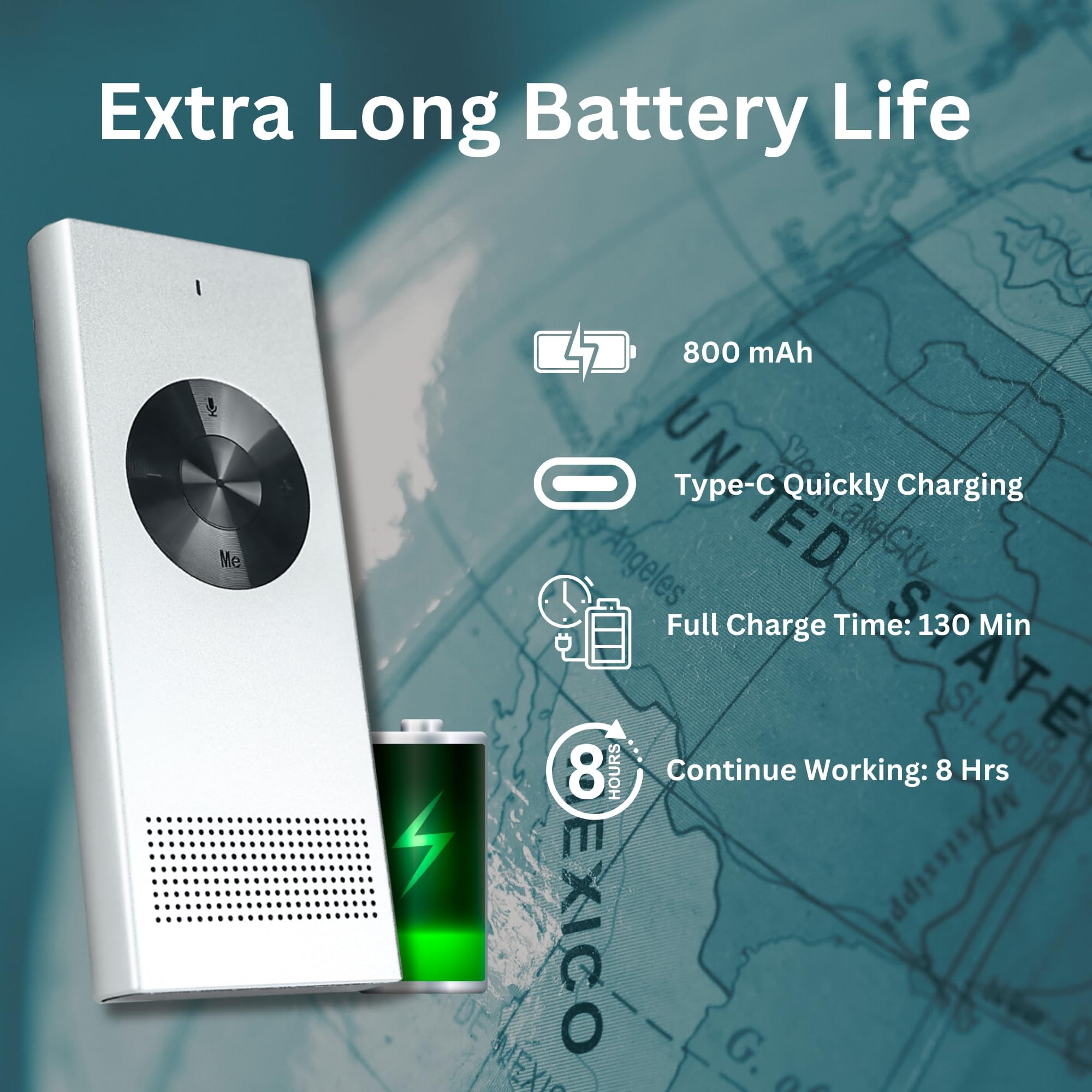 Enence PRO Language Translator Device, Real-Time Voice Translation, Instant Pocket AI Translator Device, Support 60+ Languages. Traductor for Business, Study Travel traductor de Ingles español