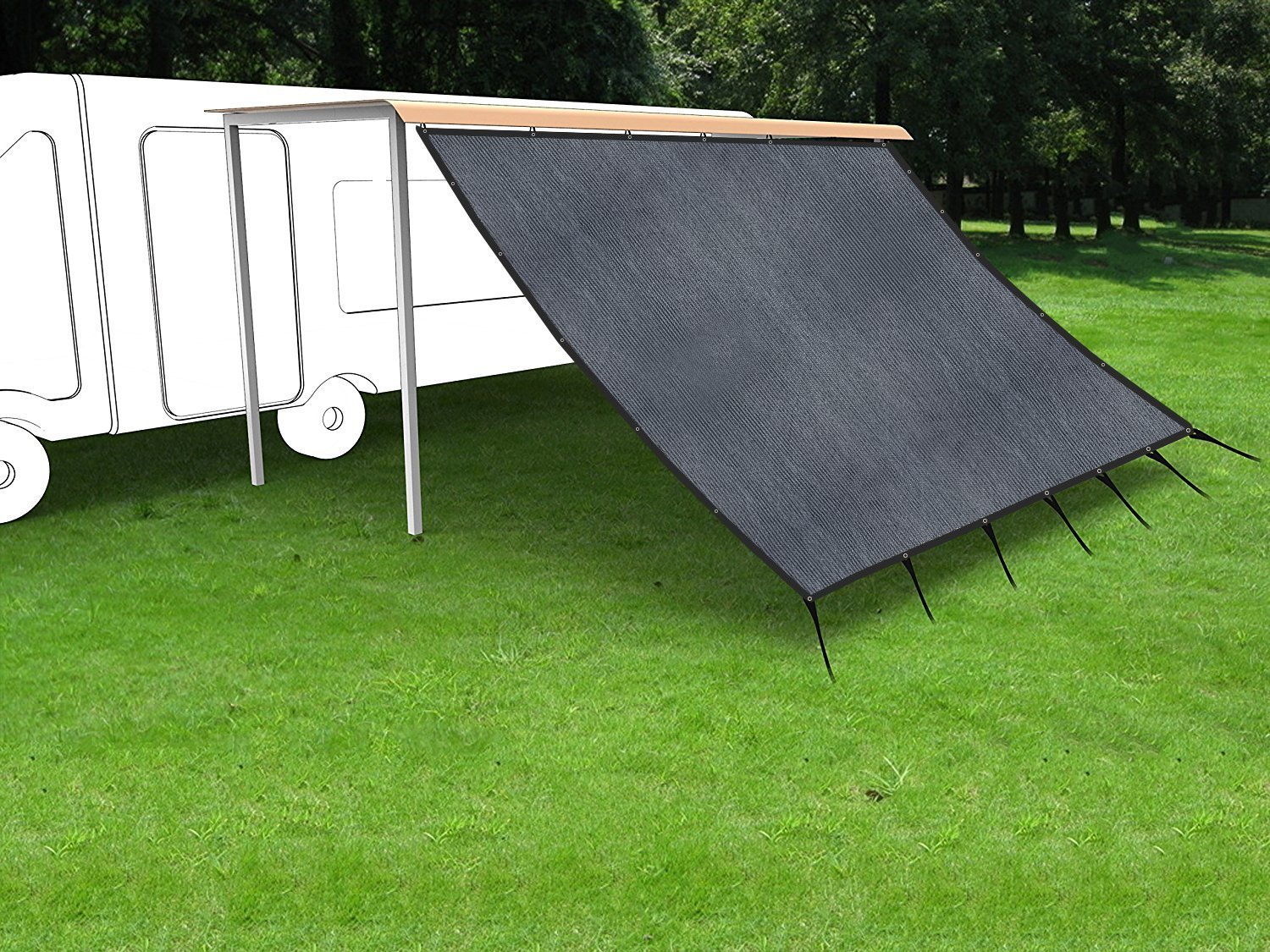 Amazoncom Shatex RV Awning Shade With 90 Privacy Screen Free Kit