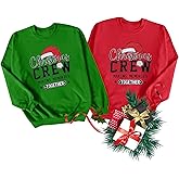 NANYUAYA Matching Christmas Sweatshirts for Couples Unisex Xmas Holiday Sweater Funny Santa Long Sleeve Pullover Tops