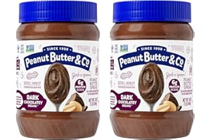Peanut Butter & Co. Dark Chocolatey Dreams Peanut Butter, Non-GMO Project Verified, Gluten Free, Vegan, 16 Ounce (Pack of 2)