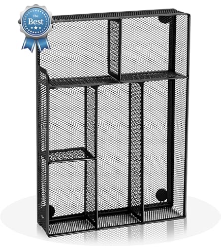 Tandefio 3 Pcs Desk Drawer Organizer Bulk Metal Mesh Trays A4 Large - View #2