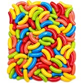 Rainbow Banana Shaped Candy 1 lb Assorted Colors Fruit Flavored Snack
