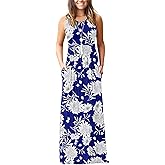 AUSELILY Women's Summer Sleeveless Loose Maxi Dress Casual Long Dresses with Pockets 2026 New